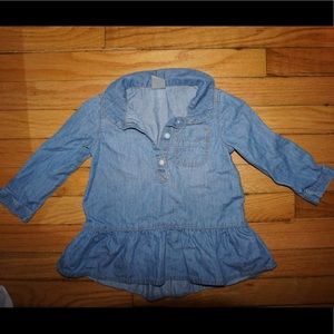 Denim tunic top